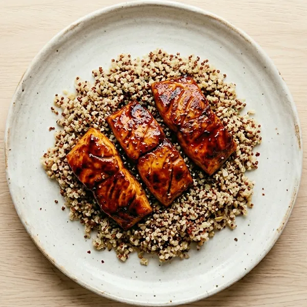 Maple-Soy Glazed Fish With Quinoa